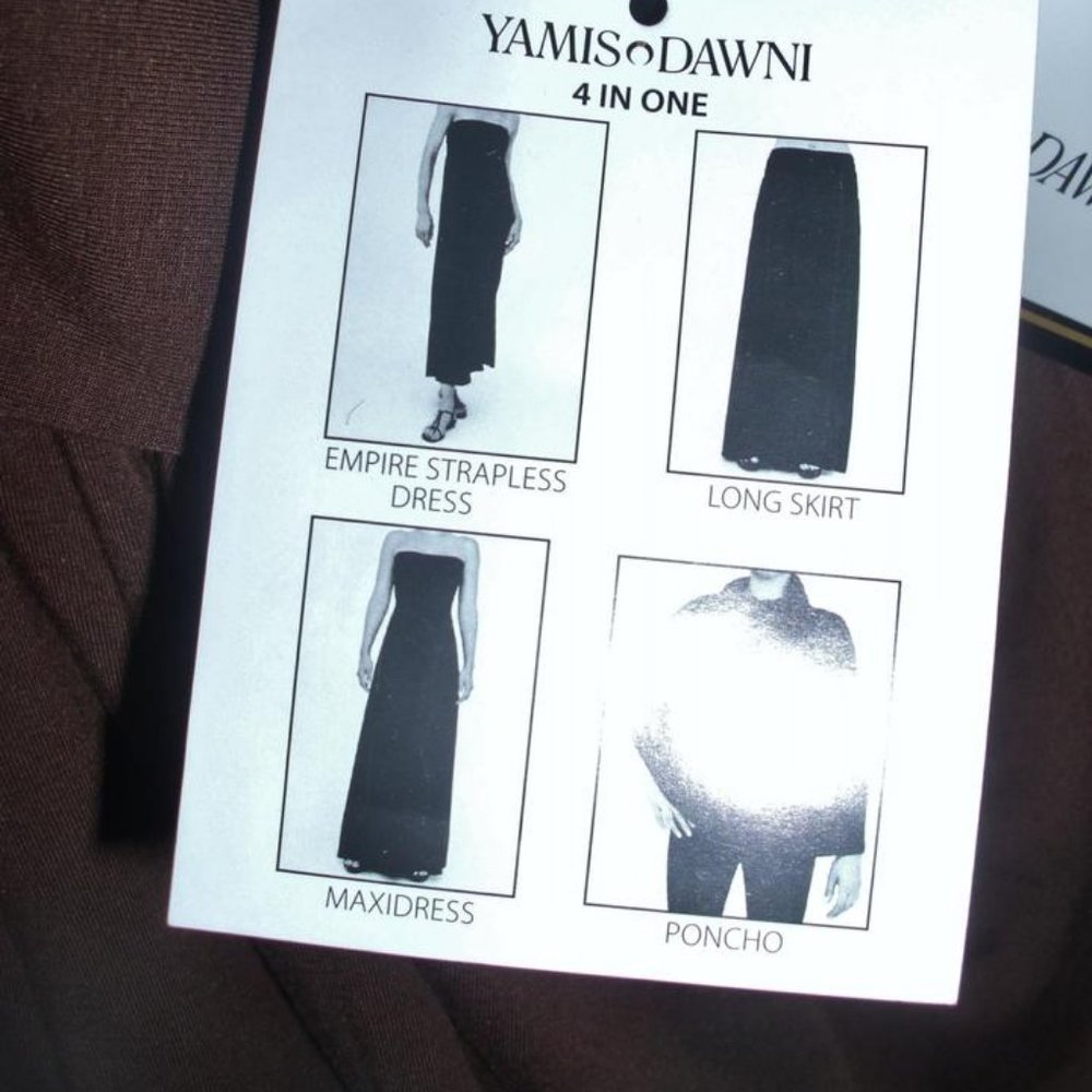 Soft Jersey Dress Skirt Amazing 4 In 1  Also A Gown Or Poncho sz xs